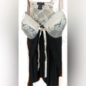 Elegance BLK/WHT Baby Dolls, 1X  *P1096